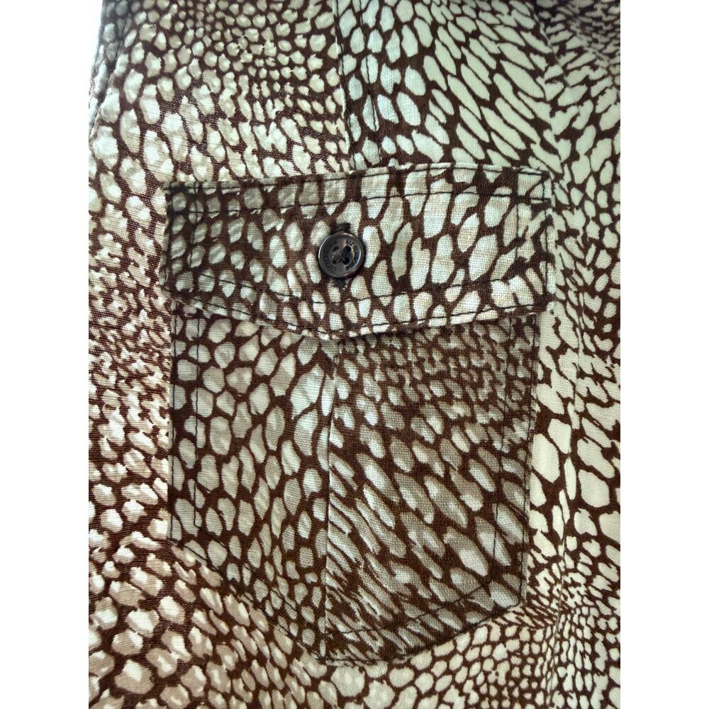 Liz Claiborne Linen/Cotton Sleeveless Shirt XL Earthy Safari - Picture 2 of 11